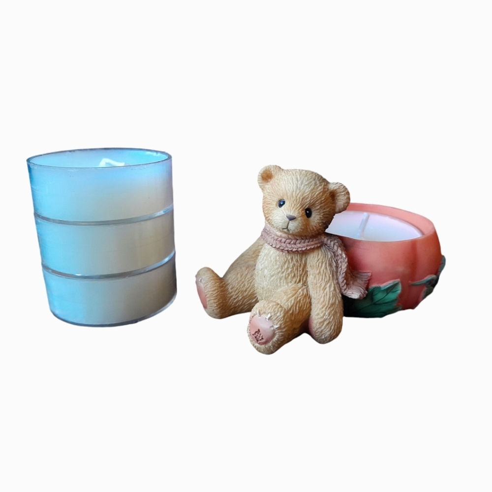 Cherished Teddies Autumn Tealight Holder including 4 premium Tealight Candles